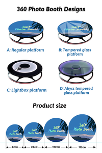 Photomaton 360 degrés de 68 cm, convient à 1 à 3 personnes, parfait pour les séances <span class=keywords><strong>photo</strong></span> de petits groupes - Product Image 3