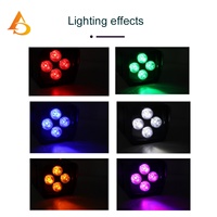 Éclairage de scène, 4x18w, projecteur LED à batterie, RGBWA UV 6 en 1, éclairage sans fil à batterie