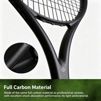 Raqueta de Tenis GQK GC4172 de Fibra de Carbono, Ligera, de Alto Brillo, con Potencia, Precisión y Rendimiento, Tamaño de Cabeza Medio-Plus, Diseño Resistente a Impactos