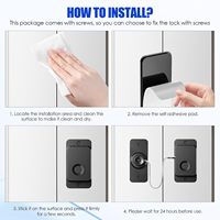Verrou de réfrigérateur avec empreinte digitale, verrou de placard, verrou pour bébé, verrou pour enfant, sans perçage, verrou de fenêtre pour enfants, recharge USB