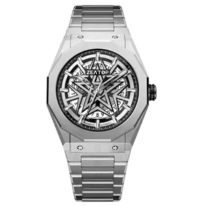 Jam tangan 3a pria, arloji khusus untuk pria, arloji otomatis safir tahan air baja 316L mewah