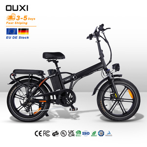 Bicicleta Plegable de 20 Pulgadas V9 con Cuadro de Acero de Alto Carbono, Neumáticos Todoterreno y Batería de Litio de 48v - Product Image 1