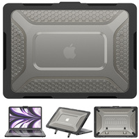 Pour Apple Macbook Air 13.6 2025 M4 Coque en plastique universelle avec support intégré à l'arrière