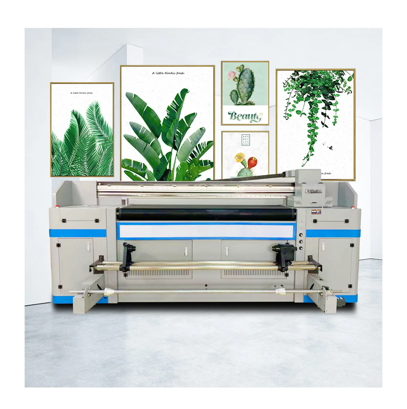 Factory Direct Sale 1.8m Hybrid UV Printer Flatbed and Roll to Roll All-in-one Inkjet Printer for Canvas Leather PVC