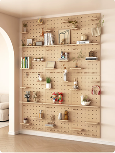 Panel Organizador de Pared de Madera con Ganchos y Estantes <span class=keywords><strong>para</strong></span> el Hogar, Oficina, Sala de Manualidades, Exhibición de Herramientas - Product Image 3