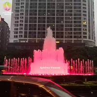 Conjunto completo al aire libre colorido LED luz piscina Musical baile jardín fuente moderna para Decoración