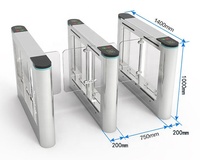 Porte battante biométrique de carte de RFID de contrôle d'accès de reconnaissance de visage de Scanner de Code de QR de tourniquet d'empreinte digitale