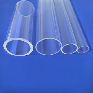 Tube de quartz de tailles multiples direct d'usine 10cm Tube de verre de quartz de silice fondue personnalisé Tube de verre de quartz pour CVD - Product Image 2