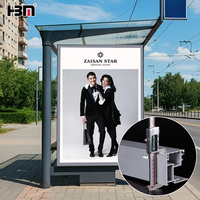 Publicité Extérieure LED Décoratif A4 Mur Lightbox Aluminium Acrylique Rectangle Logo Cadre Suspendu Supports Bannière Extérieure