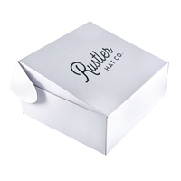 Boîte à chapeau Fedora en carton blanc personnalisée, boîte d'expédition de luxe pour chapeau Fedora, emballage avec poignée en plastique