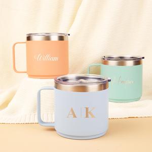 Uionen Stainless Steel Coffee <b>Cup</b> <b>Set</b> with <b>Cup</b> Holder and Insulated Handle for Cffice Use and On-the-go Coffee Consumption - Product Image 3