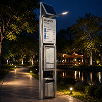 Parada de Autobús Inteligente con Pantalla LED, Noticias Gubernamentales, Anuncios de Servicios Públicos, Pronóstico del Vehículo, Independiente