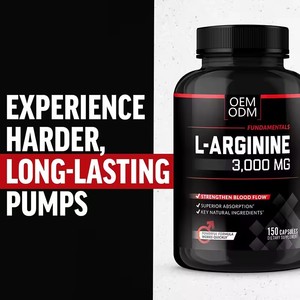 Capsule di L-Arginina per Uomini, Integratore per Nutrizione Sportiva <span class=keywords><strong>e</strong></span> Muscolare - Product Image 2