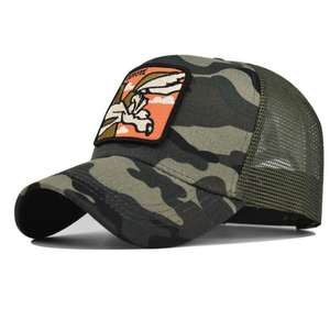 Personalized Applique Logo Trucker Baseball Cap Wholesale Bulk Camouflage <b>Rabbit</b> Embroidery Baseball Cap - Product Image 5