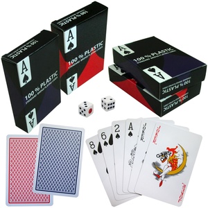 Hot bán 100% Nhựa Poker trò chơi cầu kích thước thẻ chơi - Product Image 1