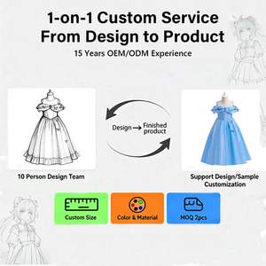 Disfraz de Princesa Cenicienta con Mariposas Azules en 3D para Niñas Vestido Largo de Fiesta de Carnaval y Cumpleaños Traje de Cosplay para Navidad y Fiestas - Product Image 4