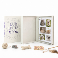 Boîtes de classement rigides de luxe personnalisées avec logo, style livre, pour albums photo d'animaux de compagnie, cadeaux pour chiens, stockage de photos - Vente en gros