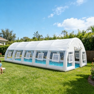 <span class=keywords><strong>Abri</strong></span> de <span class=keywords><strong>piscine</strong></span> gonflable portable en PVC à gonflage/dégonflage rapide, résistant aux intempéries, en forme de dôme - Product Image 1