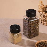 Contenant en plastique transparent PET de 60 ml et 200 ml pour l'emballage en gros de poudre d'épices, de paprika, de poivre et d'herbes aromatiques