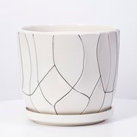 Pot de fleurs en céramique blanc pas cher, petit et moderne, pour plantes succulentes