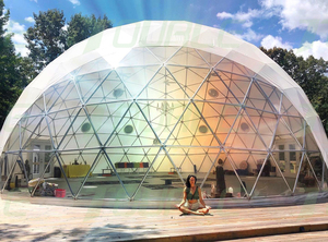 Lớn Ngoài Trời Phòng Yoga 10M 15M Yoga Dome Tent Với Gỗ Bếp 10-30 Người - Product Image 2