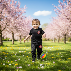 Ensemble de shorts unisexe 2 pièces à séchage rapide 100% coton à taille élastique avec imprimé numérique pour bébés et tout-petits, saison printemps - Product Image 3