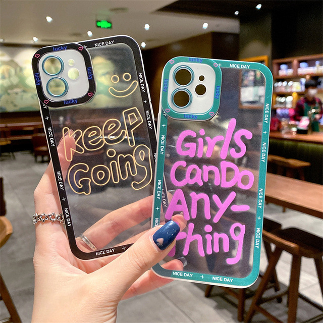 Newest Creative English Letters Design Soft TPU Shockproof Phone Case for iPhone 13 13 Pro Max