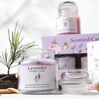 3-Farben Rosen-Osmanthus-Lavendel Gelwachs Duftkerze im Glas Aromatherapie-Kerze Romantisches Souvenir Valentinstag Geburtstagsgeschenk