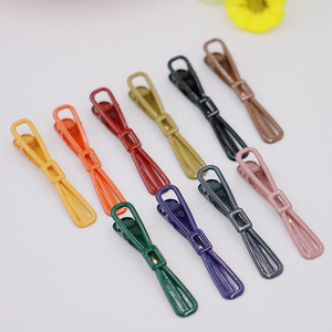 <b>Bow</b> Tie Hollow Duckbill Hair <b>Clip</b> 80x14mm Solid Color Daily Use Girly Bangs <b>Clip</b> - Product Image 1