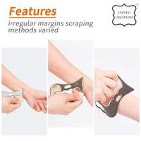 Masseur corporel et facial Gua Sha personnalisé en acier inoxydable, anti-rides en alliage métallique pour application manuelle sur le visage et le corps – Produits de massage