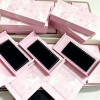 Extensions de cils Double Classics LC Curl Wrapping Lash Manga Russian Wispy Fly Lashes 5D pré-fabriquées