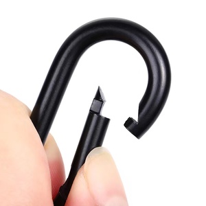 Móc Leo Núi Ngoài Trời Leo Núi Chất Lượng Cao Móc Khóa Lò Xo Mạ Kẽm Điện Kim Loại Nhỏ Màu Đen Bằng Sắt - Product Image 3