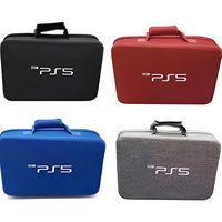 Étui rigide double couche en EVA noir pour PS5 avec logo personnalisé, fermeture éclair, antichoc, étanche, grande capacité pour console