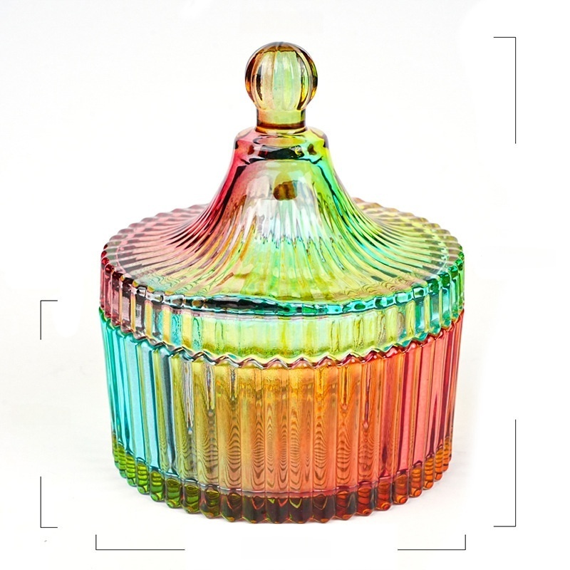 Colorful Mongolian Yurt Crystal Bowl