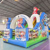 Structure gonflable pour enfants Lilo et Stitch avec toboggan sec, écologique, capacité 1000 kg, usage commercial