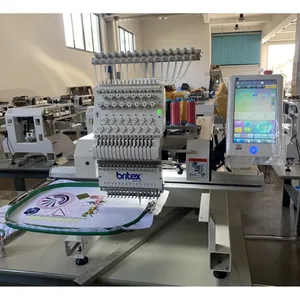 Factory supply 400X600mm one single Head 12/15 Needles Computerized Flat Embroidery Machine Cap Embroidery Machine for t shirts