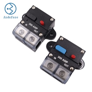50A-300A 12-48V 회로 차단기 차량 이동식 재설정 가능한 과부하 보호 스피커 퓨즈 액세서리 블랙/블루 버튼 - Product Image 1