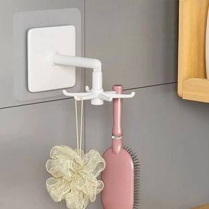 360 grados giratorio PP Punch Free Six Claw <span class=keywords><strong>Hook</strong></span> cocina espátula cuchara colgador de almacenamiento montado en la pared - Product Image 4