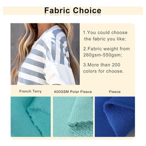 T-shirt printemps en coton à manches longues pour filles, sweat à capuche rayé avec ourlet fendu imprimé avec logo pour l'hiver, vente en gros sur mesure - Product Image 2