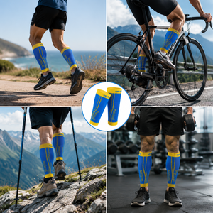 Offre Spéciale personnalisé Logo Football mollet <span class=keywords><strong>Compression</strong></span> Manches Respirant Football Jambe Chaussette Logo Protection En Gros Footless Football - Product Image 3