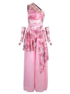 ชุดการแสดงของเกิร์ลกรุ๊ป สไตล์จีนใหม่ ชุดเต้นแจ๊ส แนวโน้มแห่งชาติ ชุดตีกลอง ชุดเดรสผ้าไหม/ผ้าฝ้ายพิมพ์ลาย - Product Image 6