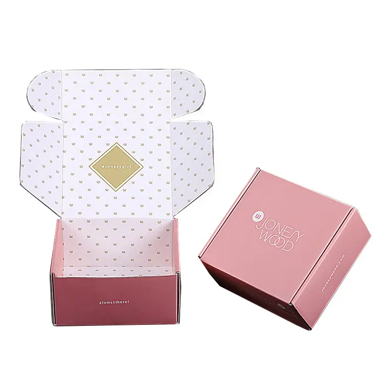 Custom Design Hard Paper Gold Foil Shipping Mailer Boxes Luxury Corrugated Cardboard Packaging With Insert Box