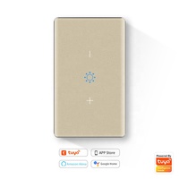 Interruptor inteligente de atenuación duradero de 220 V y 10 A para el hogar inteligente de EE. UU., regulador de luz LED con control remoto WiFi Smart Life para interruptor de pared de PC de vidrio templado