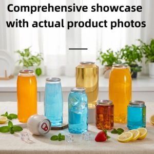 Latas <span class=keywords><strong>de</strong></span> Plástico PET con Logotipo, Lata <span class=keywords><strong>de</strong></span> Plástico Transparente <span class=keywords><strong>de</strong></span> Alta Calidad, Botella para Bebidas, Latas <span class=keywords><strong>de</strong></span> Aluminio, Frasco <span class=keywords><strong>de</strong></span> Plástico <span class=keywords><strong>de</strong></span> Grado Alimenticio - Product Image 2