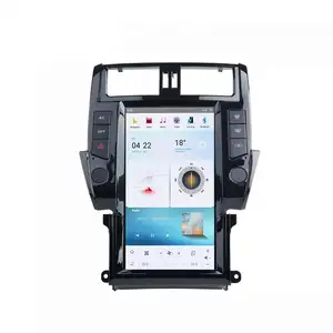 13.6 "dikey dokunmatik ekran Android 11.0 araba radyo GPS navigasyon multimedya oynatıcı Toyota Prado 2010-2013 için