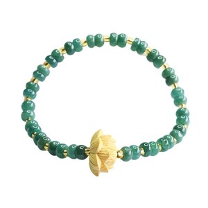 <span class=keywords><strong>Bracelet</strong></span> de charme en perles d'abacus en jadéite bleu eau de qualité A naturelle, motif fleur ethnique Juan Yu, lotus, pour femme, vente en gros, diffusion en direct - Product Image 5