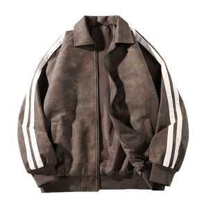 2025 primavera otoño Vintage PU <span class=keywords><strong>chaqueta</strong></span> de cuero para hombres moda <span class=keywords><strong>americana</strong></span> calle estilo suelto Stand Collar Casual abrigo transfronterizo - Product Image 5