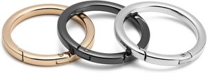 DEVPSISR Pcs Flat Trigger Spring O <b>Rings</b> Metal Keychain <b>Ring</b> Round Carabiner <b>Clips</b> For Keyrings Buckle Bags Purses Purses - Product Image 4