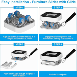 Juego de Herramientas para Mover Muebles Resistentes y Duraderos con Marco de Acero y Almohadillas Antideslizantes para Transportar Sofás y Refrigeradores de Forma Segura - Product Image 5