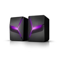 Haut-parleur portable actif 2.1 avec subwoofer pour PC portable, alimentation USB, audio, lumière LED RGB, pour jeux de bureau, avec Apt-X